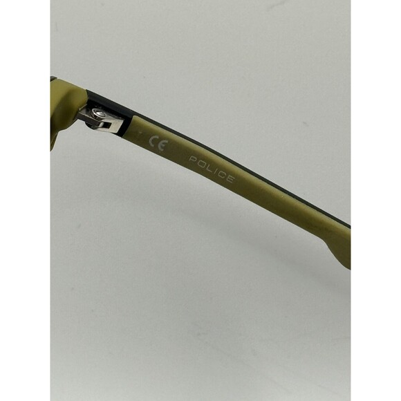Police SPL491 Military Green/Black Round Designer Sunglasses NEW Retail $300+ - Picture 4 of 6